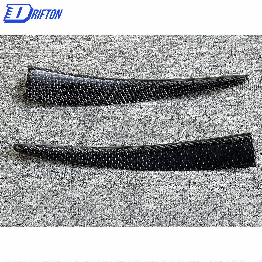 AT Style Carbon Fiber Front Bumper Canards For BMW M3 M4 F80 F82 F83 2014-2020