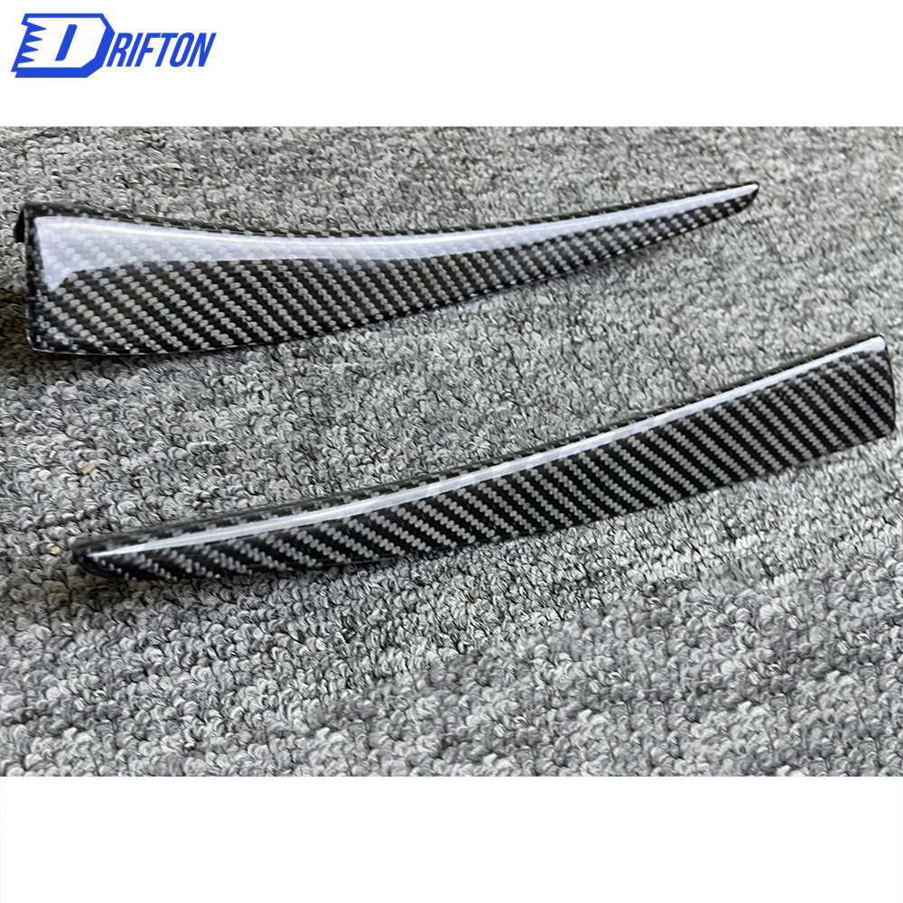 AT Style Carbon Fiber Front Bumper Canards For BMW M3 M4 F80 F82 F83 2014-2020