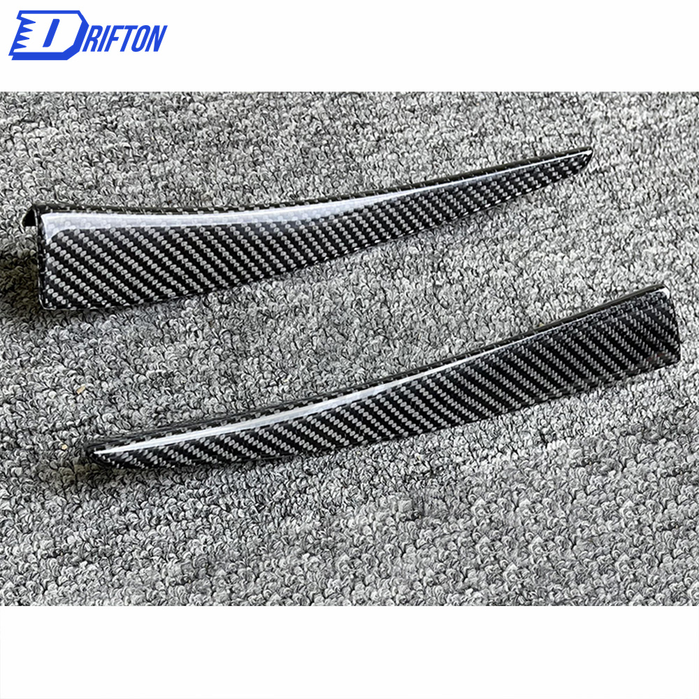 AT Style Carbon Fiber Front Bumper Canards For BMW M3 M4 F80 F82 F83 2014-2020