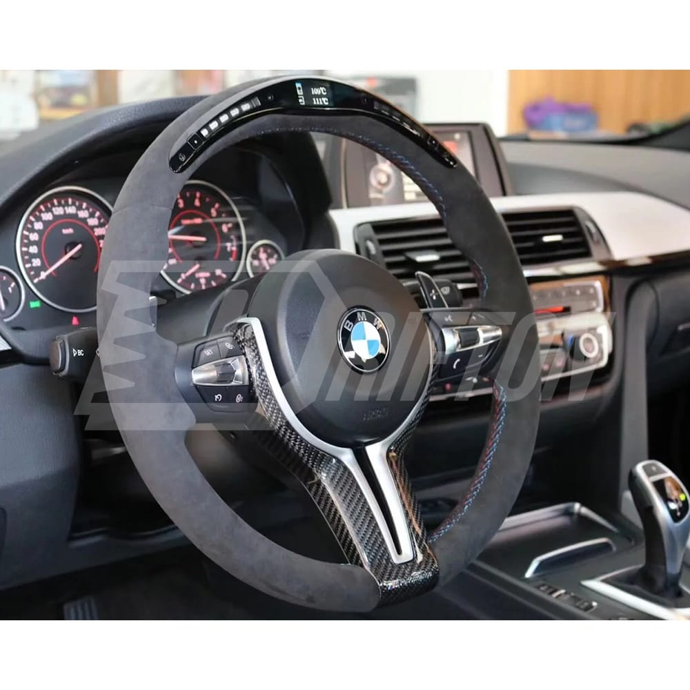 Customize Style Steering Wheel With LED Shift Light For BMW M3 M4 F80 F82 F83 2014-2020