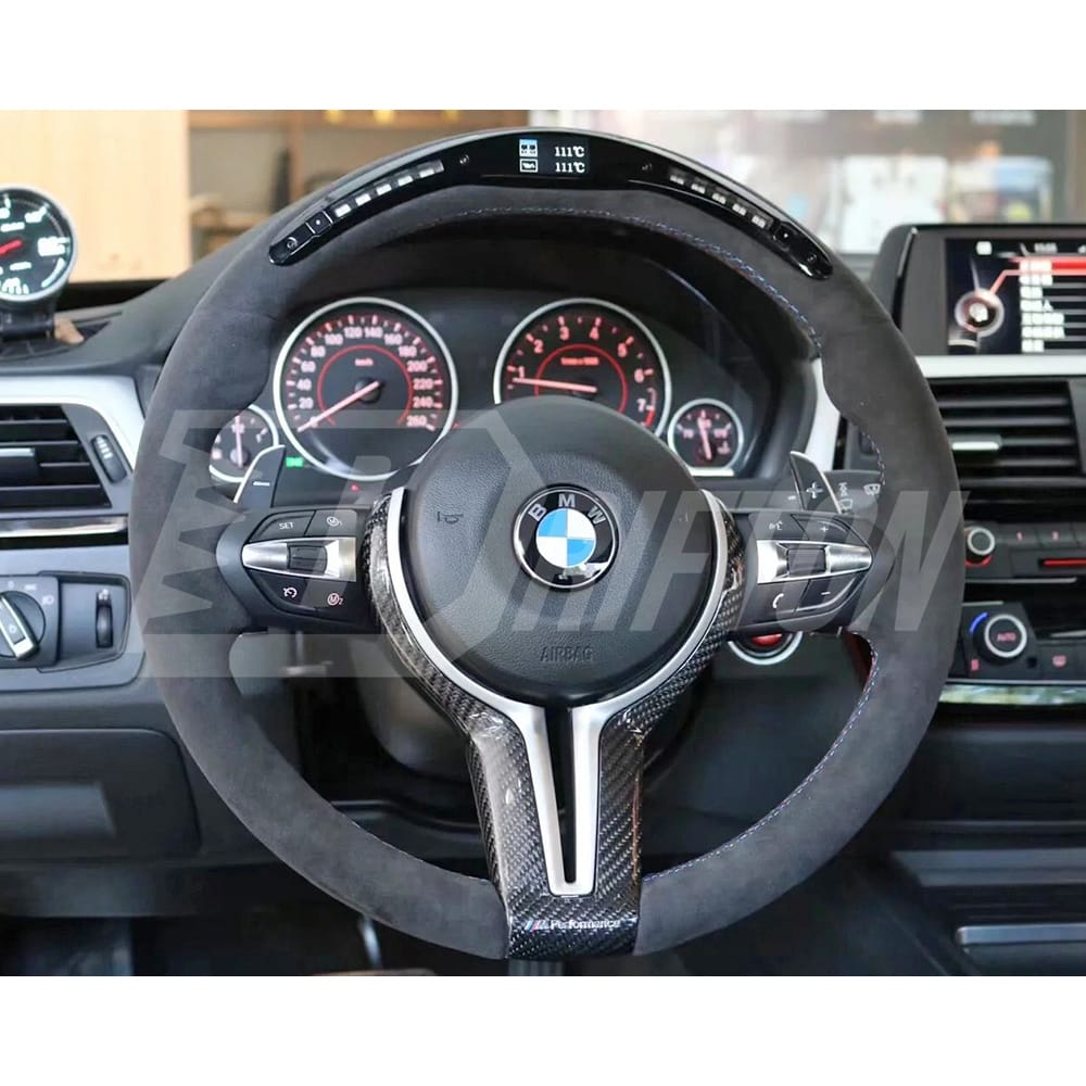 Customize Style Steering Wheel With LED Shift Light For BMW M3 M4 F80 F82 F83 2014-2020