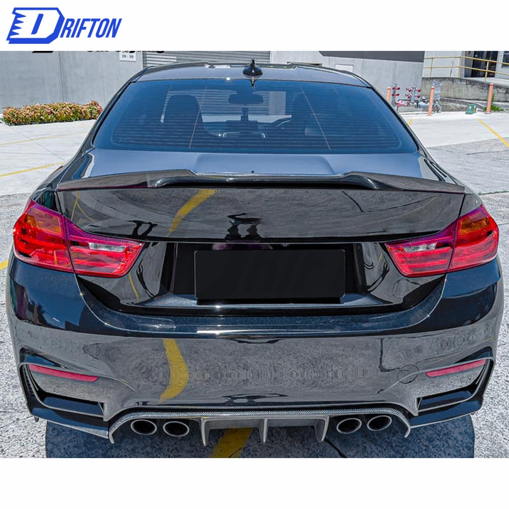 M4 Style Carbon Fiber Rear Trunk Spoiler Wing For BMW M4 F82 2014-2020