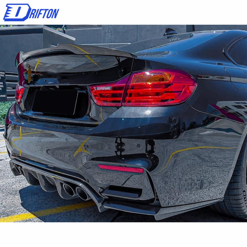 M4 Style Carbon Fiber Rear Trunk Spoiler Wing For BMW M4 F82 2014-2020
