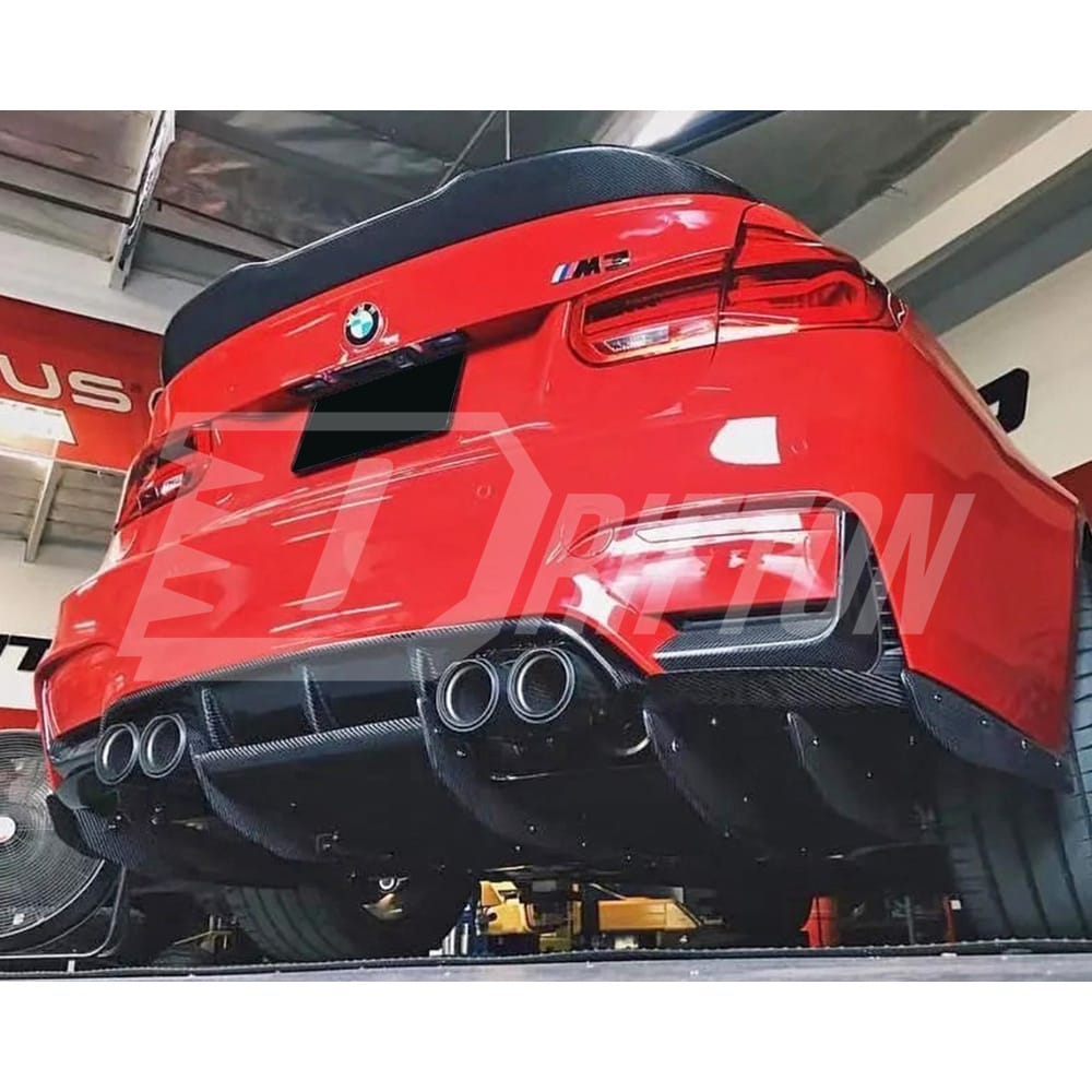 PSM Style Carbon Fiber Trunk Spoiler Rear Wing For BMW M3 F80 2014-2020