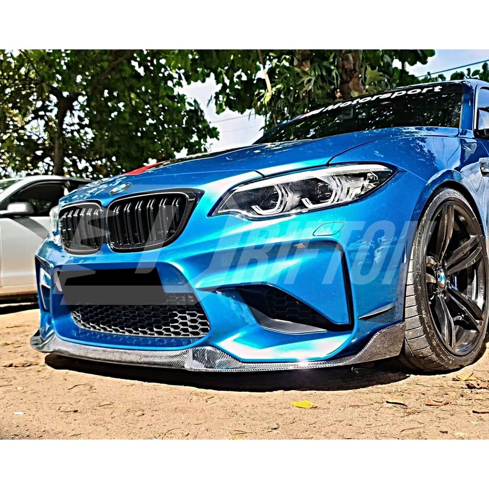 CS Style Carbon Fiber Front Lip For BMW F87 M2 2016-2019