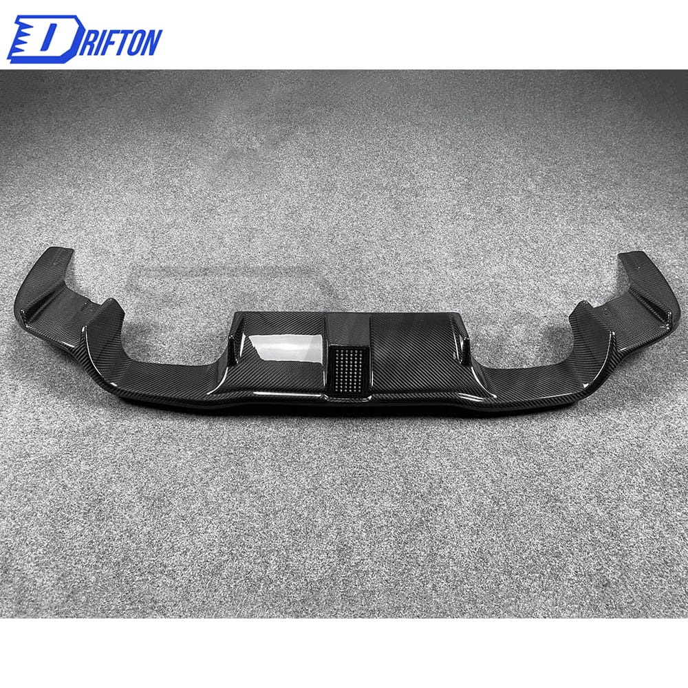 KT Style Carbon Fiber LED Brake Light Rear Diffuser For BMW F87 M2 M2C 2016-2019