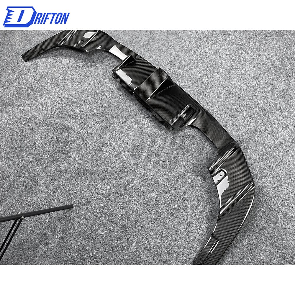 KT Style Carbon Fiber LED Brake Light Rear Diffuser For BMW F87 M2 M2C 2016-2019