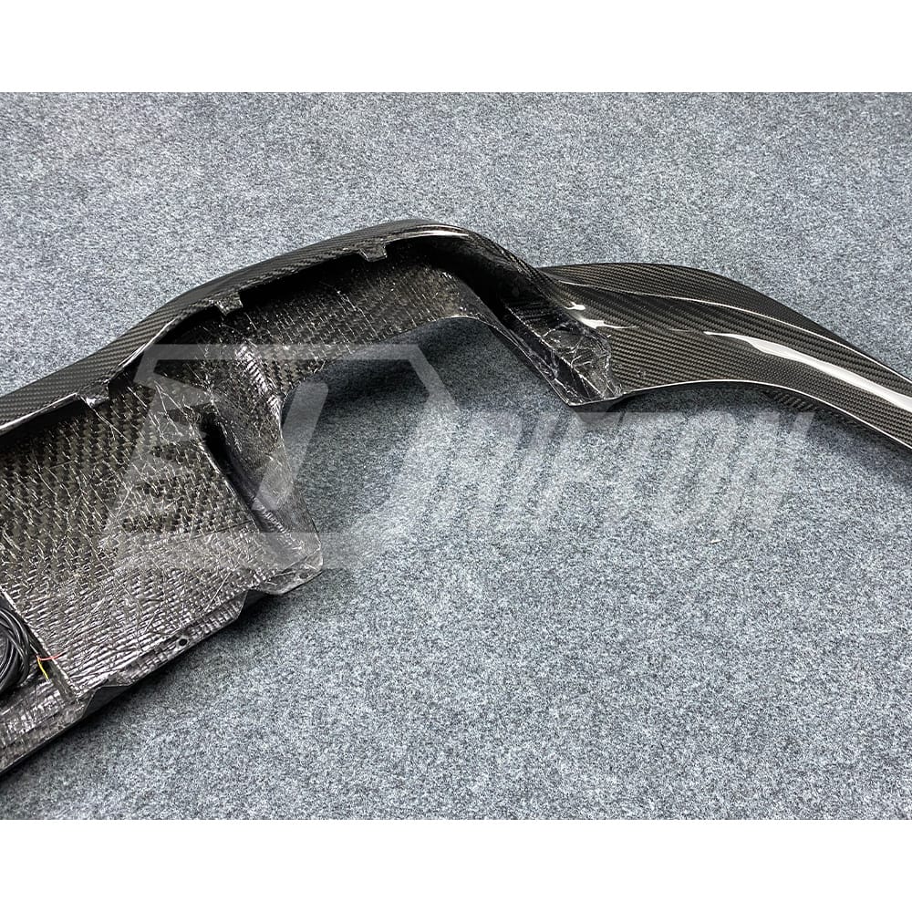 KT Style Dry Carbon Fiber LED Brake Light Rear Diffuser For BMW F87 M2 M2C 2016-2019