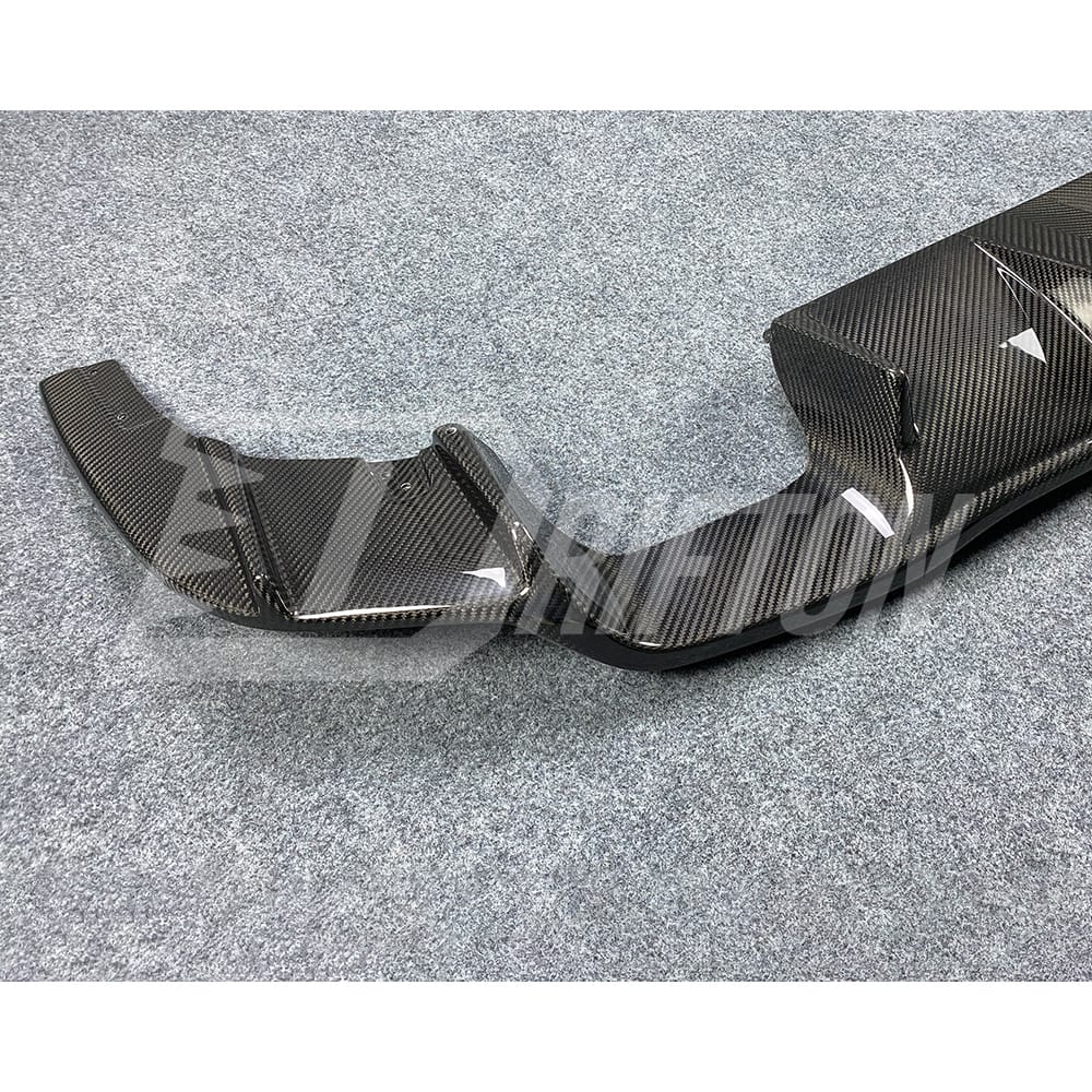 KT Style Dry Carbon Fiber LED Brake Light Rear Diffuser For BMW F87 M2 M2C 2016-2019