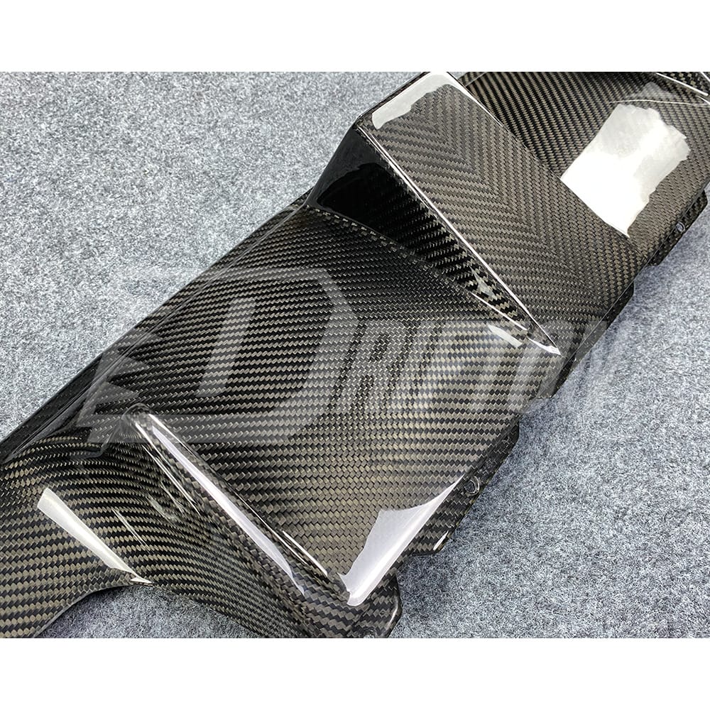 KT Style Dry Carbon Fiber LED Brake Light Rear Diffuser For BMW F87 M2 M2C 2016-2019