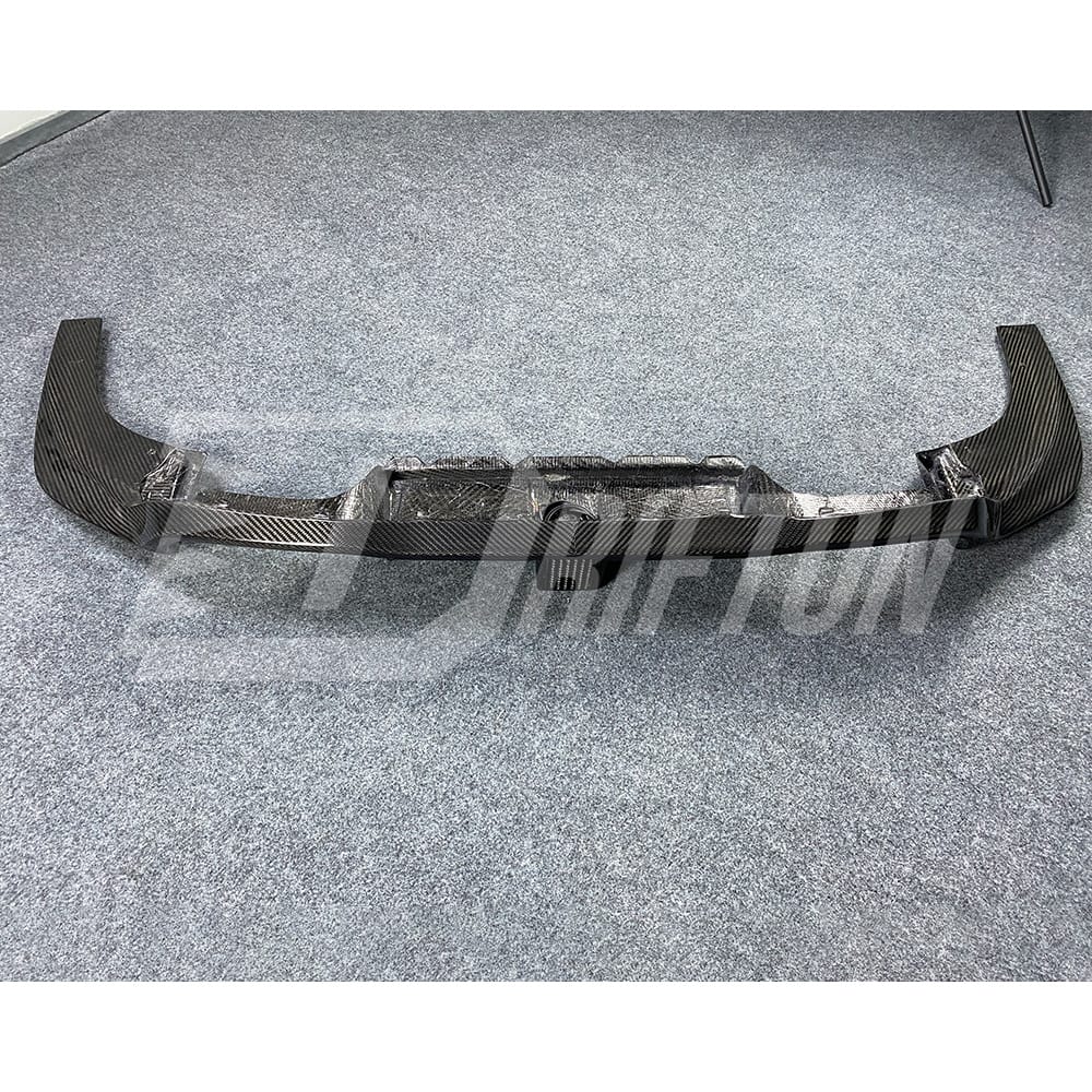 KT Style Dry Carbon Fiber LED Brake Light Rear Diffuser For BMW F87 M2 M2C 2016-2019