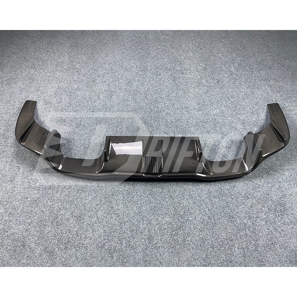 KT Style Dry Carbon Fiber LED Brake Light Rear Diffuser For BMW F87 M2 M2C 2016-2019