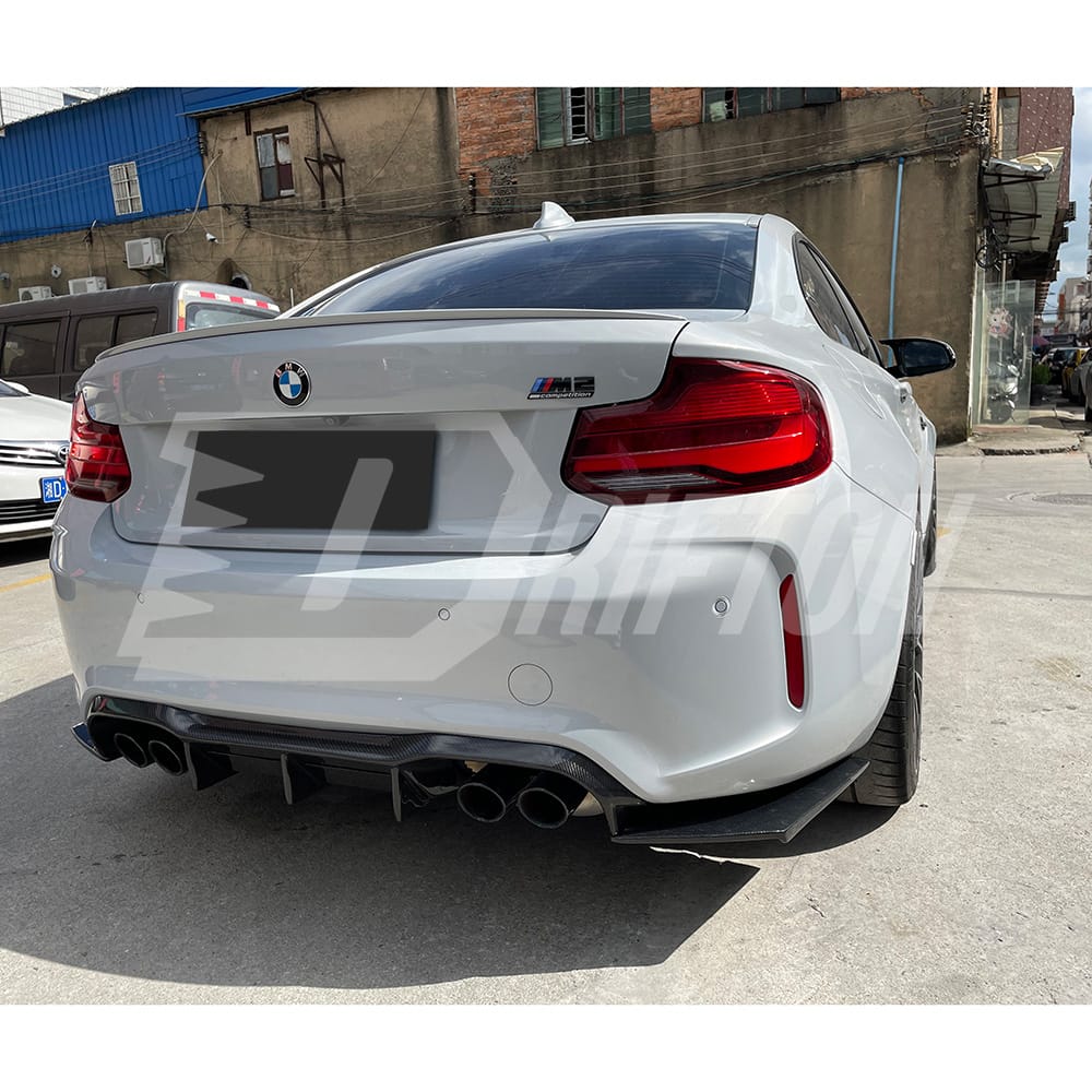 MTC Style Dry Carbon Fiber Rear Diffuser For BMW F87 M2 M2C 2016-2019