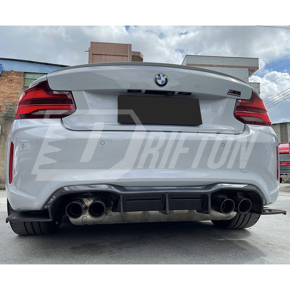 MTC Style Dry Carbon Fiber Rear Diffuser For BMW F87 M2 M2C 2016-2019