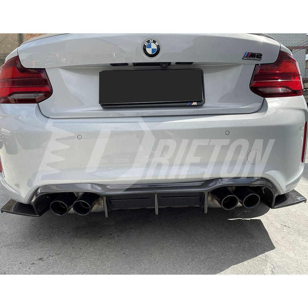 MTC Style Dry Carbon Fiber Rear Diffuser For BMW F87 M2 M2C 2016-2019