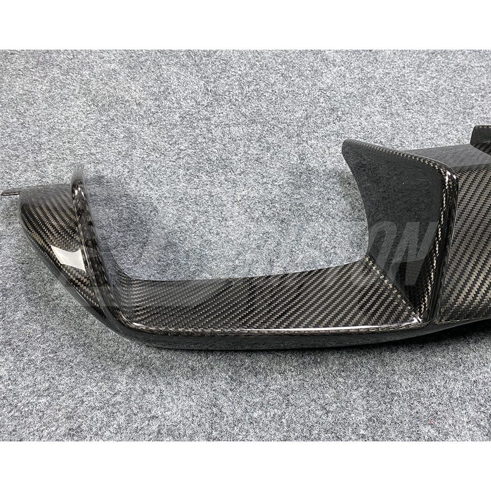Dry Carbon Fiber Rear Diffuser With LED Brake Light For BMW F87 M2 M2C 2016-2019