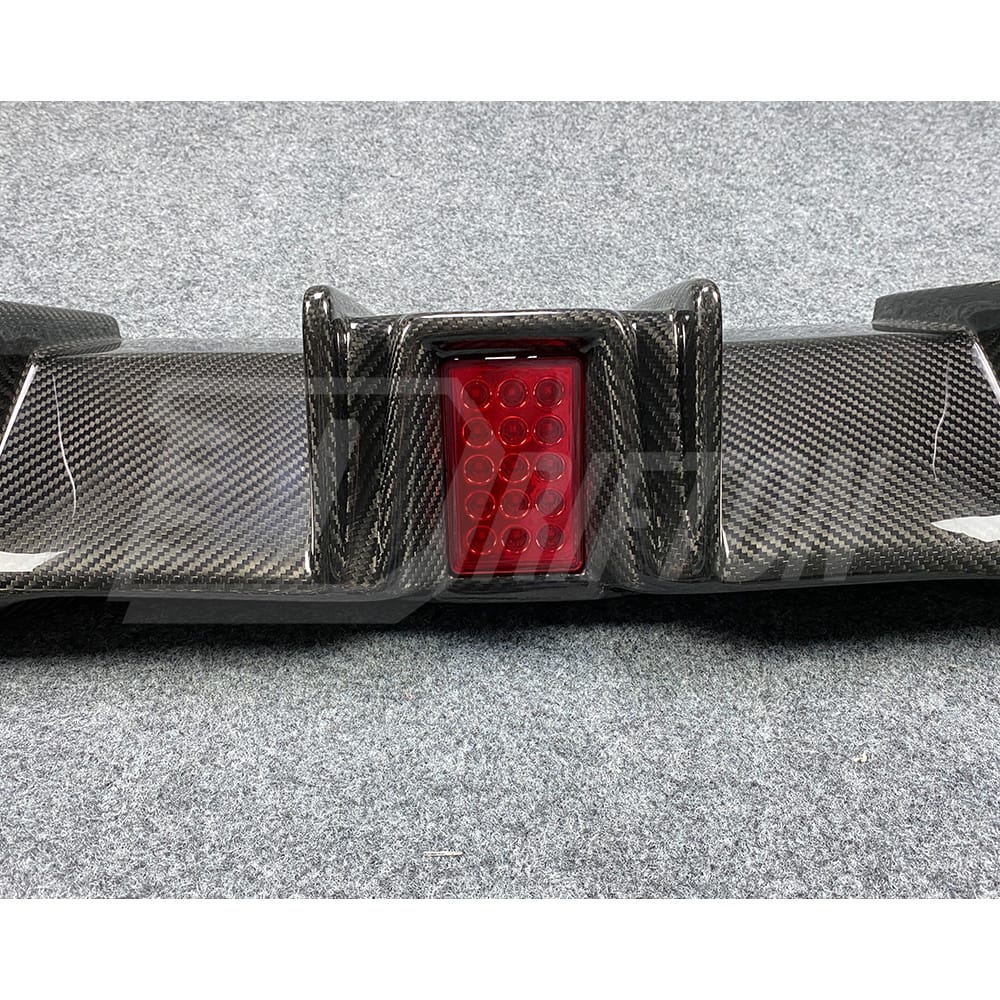 Dry Carbon Fiber Rear Diffuser With LED Brake Light For BMW F87 M2 M2C 2016-2019
