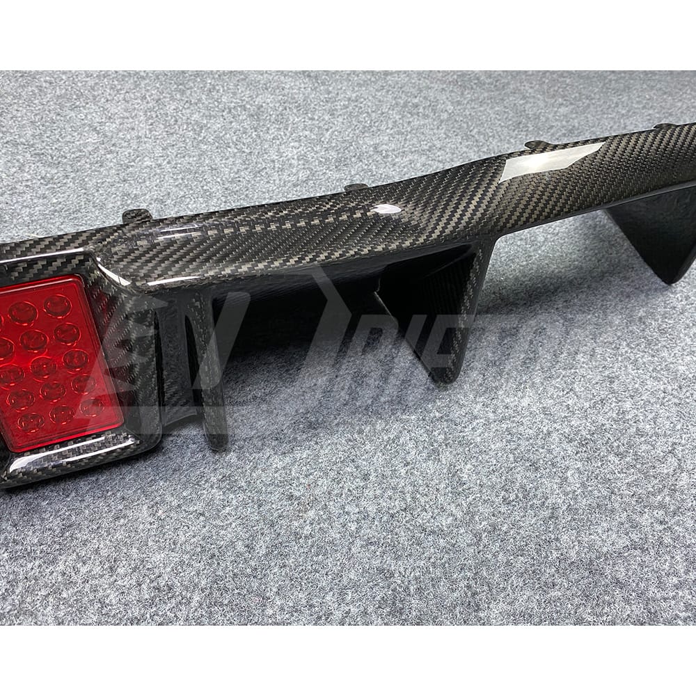 Dry Carbon Fiber Rear Diffuser With LED Brake Light For BMW F87 M2 M2C 2016-2019