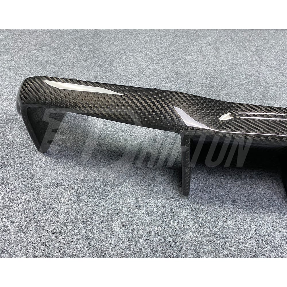Dry Carbon Fiber Rear Diffuser With LED Brake Light For BMW F87 M2 M2C 2016-2019