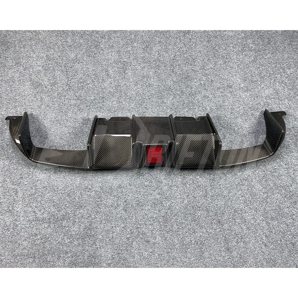 Dry Carbon Fiber Rear Diffuser With LED Brake Light For BMW F87 M2 M2C 2016-2019