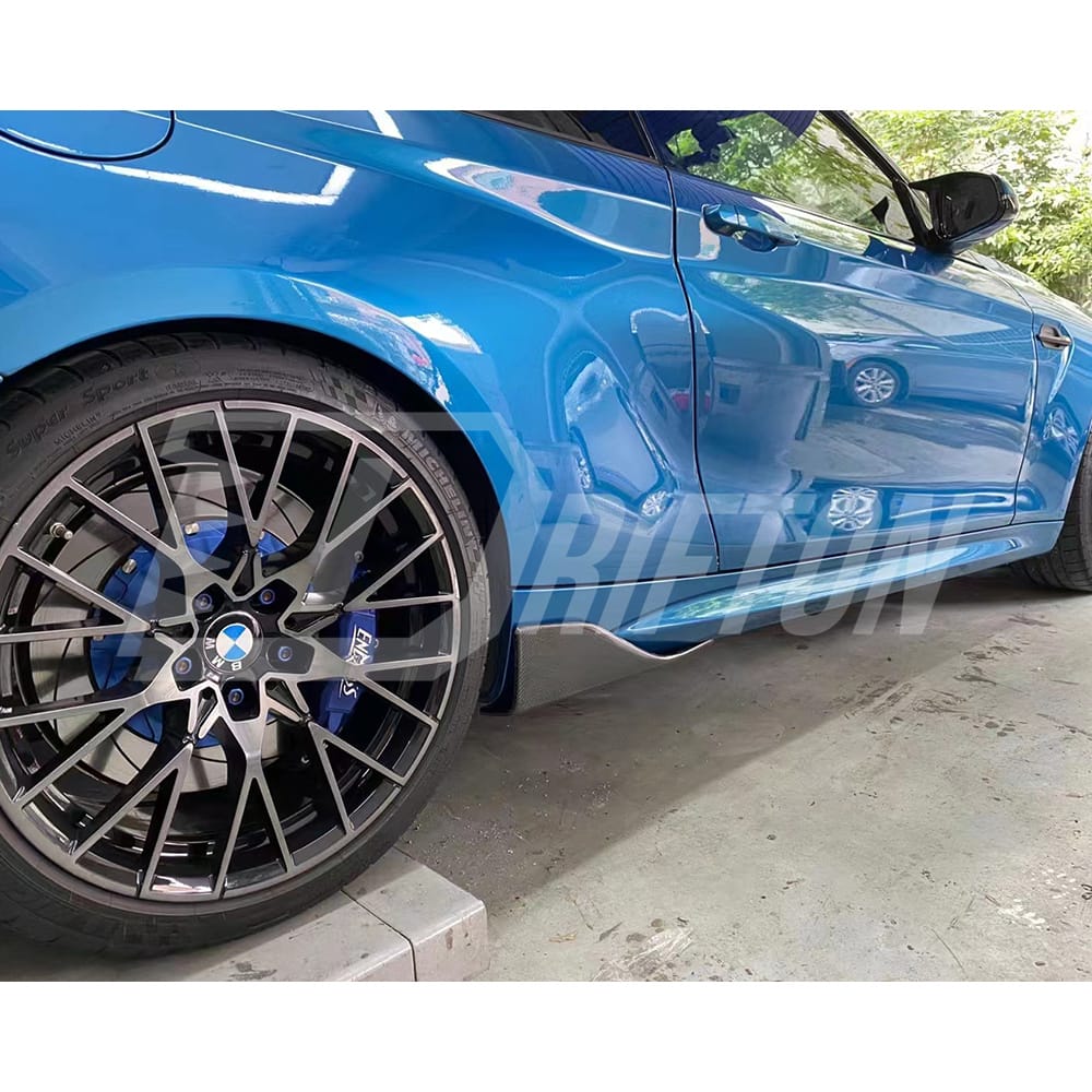 MP Style Carbon Fiber Side Skirt Splitter For BMW F87 M2 M2C 2016-2019