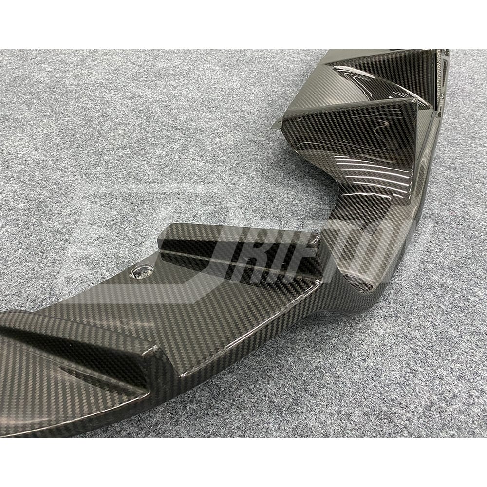 OKING Style Dry Carbon Fiber Rear Diffuser With Light For BMW F87 M2 M2C 2016-2019