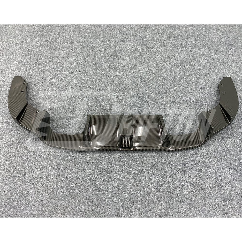 OKING Style Dry Carbon Fiber Rear Diffuser With Light For BMW F87 M2 M2C 2016-2019