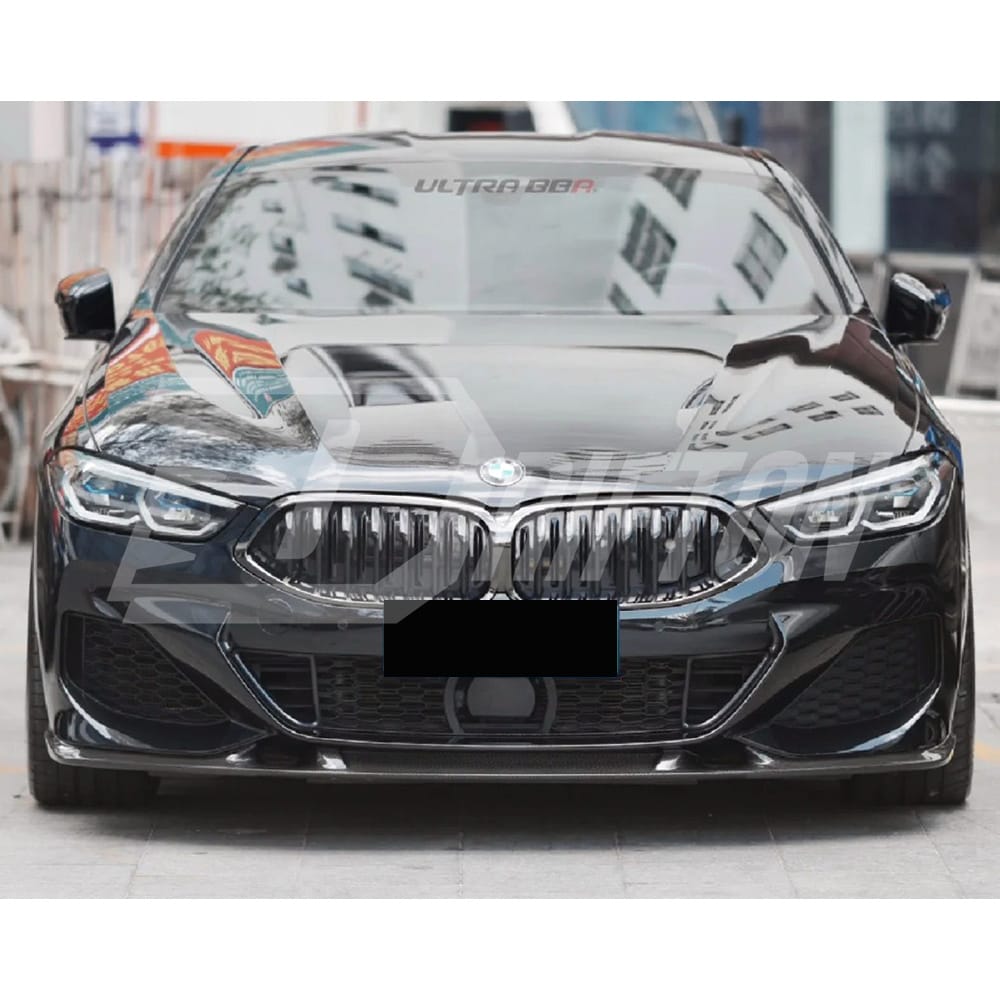 3D Style Dry Carbon Fiber Front Lip For BMW 8 Series G14 G15 G16 2018-2022