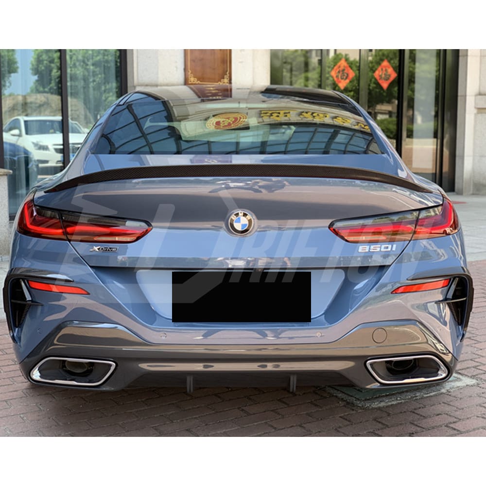 3D Style Dry Carbon Fiber Rear Diffuser For BMW 8 Series G14 G15 G16 2018-2022