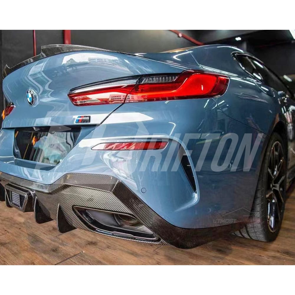 AC Style Carbon Fiber Rear Diffuser For BMW 8 Series G14 G15 G16 2018-2022