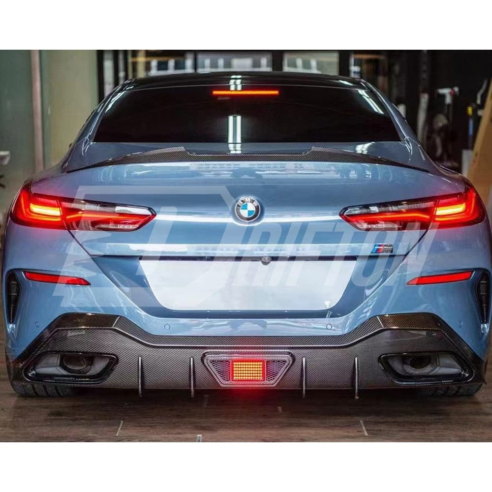 AC Style Carbon Fiber Rear Diffuser For BMW 8 Series G14 G15 G16 2018-2022