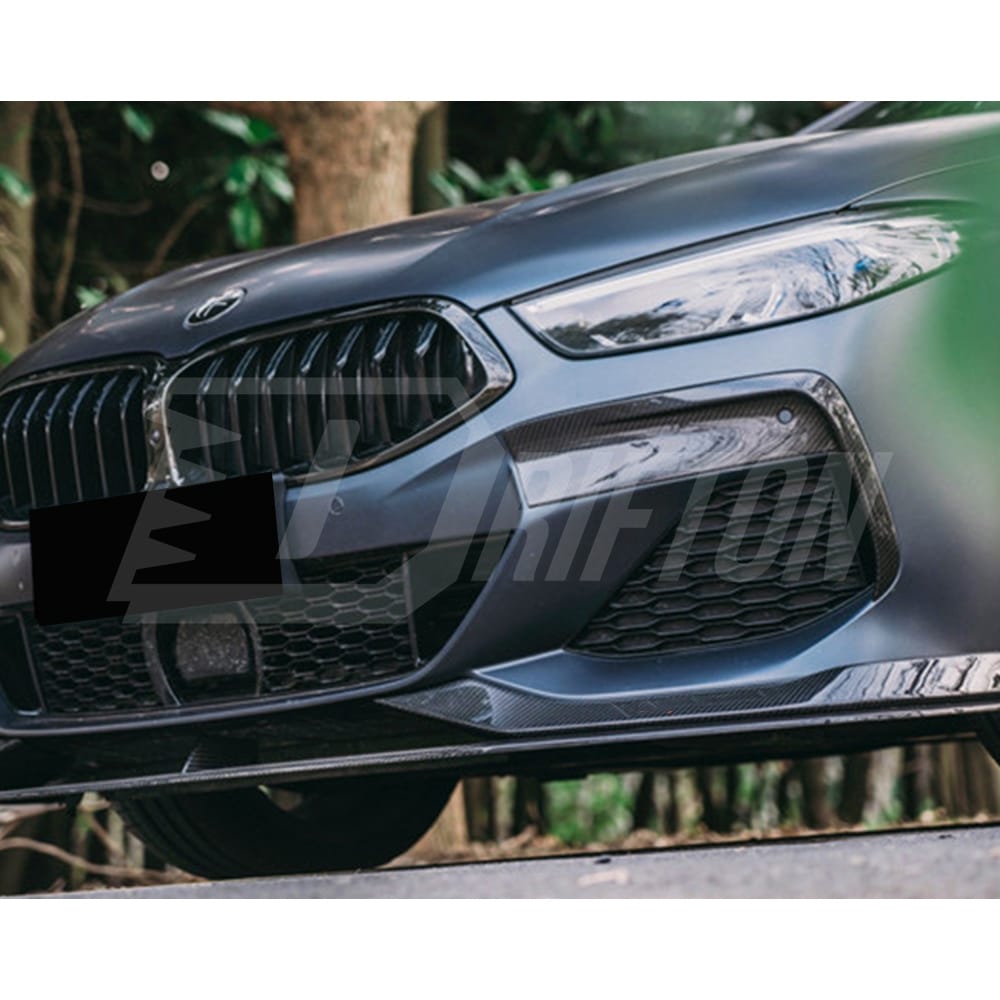 Carbon Fiber Front Bumper Vent Cover Trims For BMW 8 Series G14 G15 2018-2022