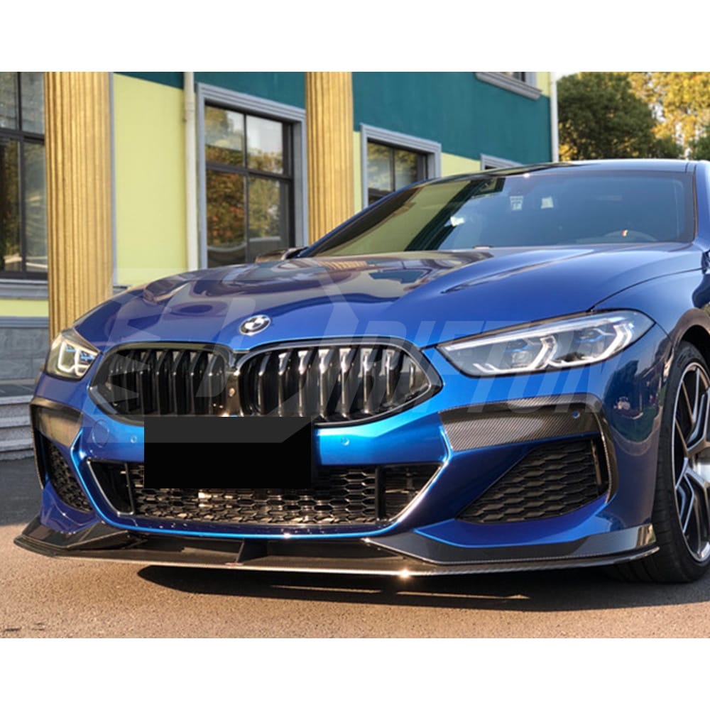 Carbon Fiber Front Bumper Vent Cover Trims For BMW 8 Series G14 G15 2018-2022