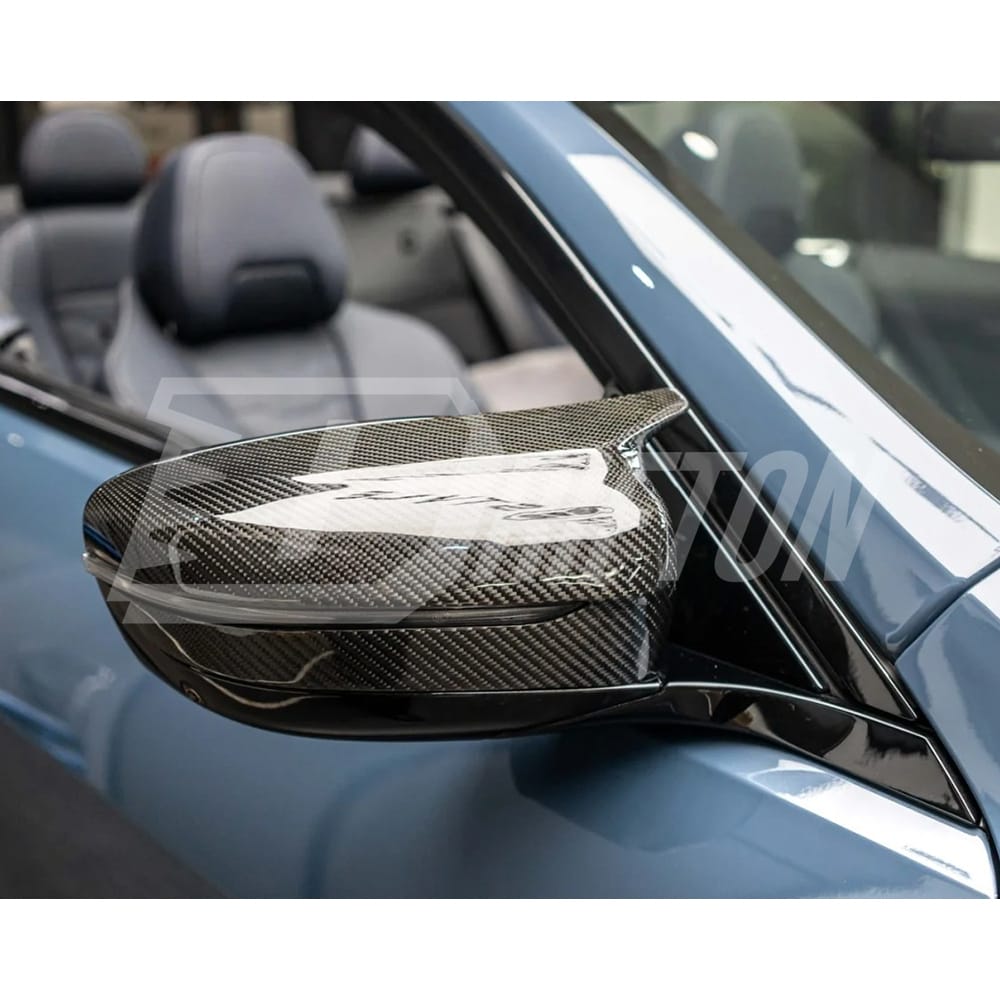 Carbon Fiber Side Mirror Replacement Cover For BMW 8 Series G14 G15 G16 2018-2022