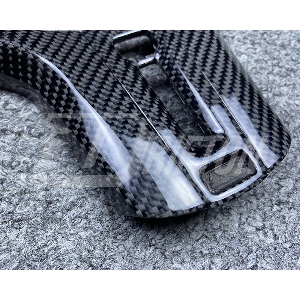 Carbon Fiber Steering Wheel Replacement Center Trim Cover For BMW G82 M4 G80 M3 2020-2024