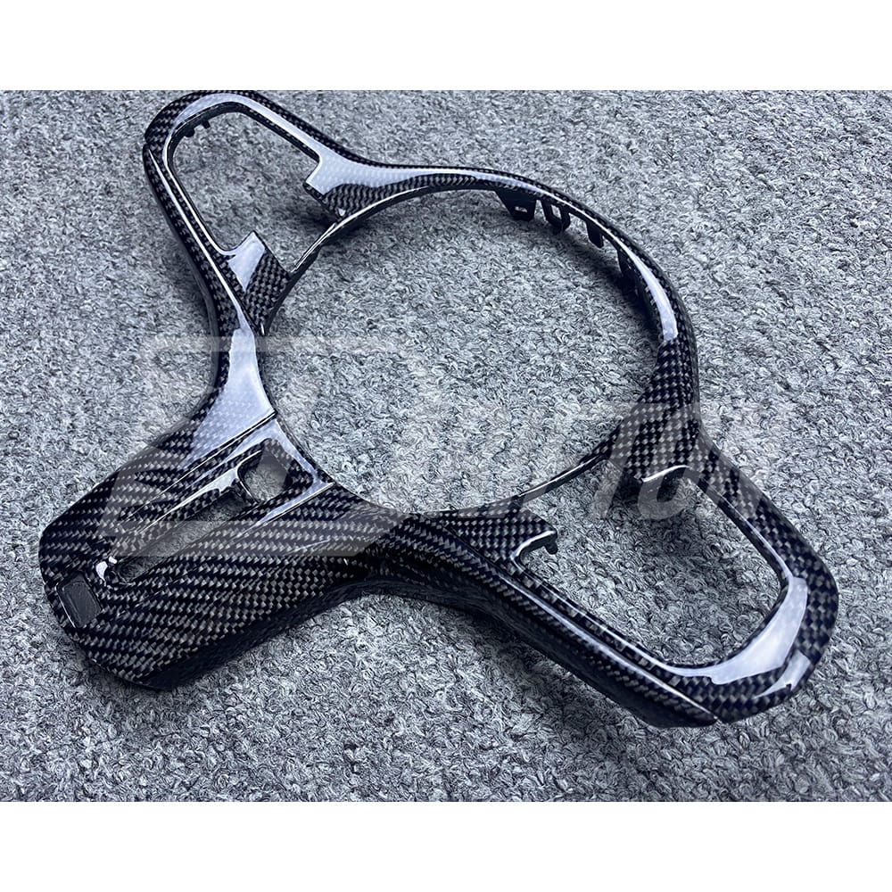 Carbon Fiber Steering Wheel Replacement Center Trim Cover For BMW G82 M4 G80 M3 2020-2024