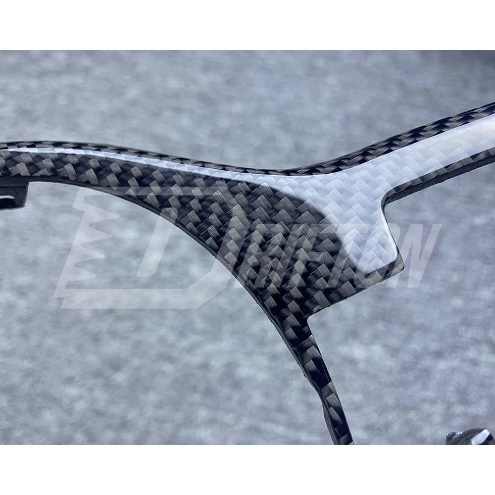 Carbon Fiber Steering Wheel Replacement Center Trim Cover For BMW G82 M4 G80 M3 2020-2024