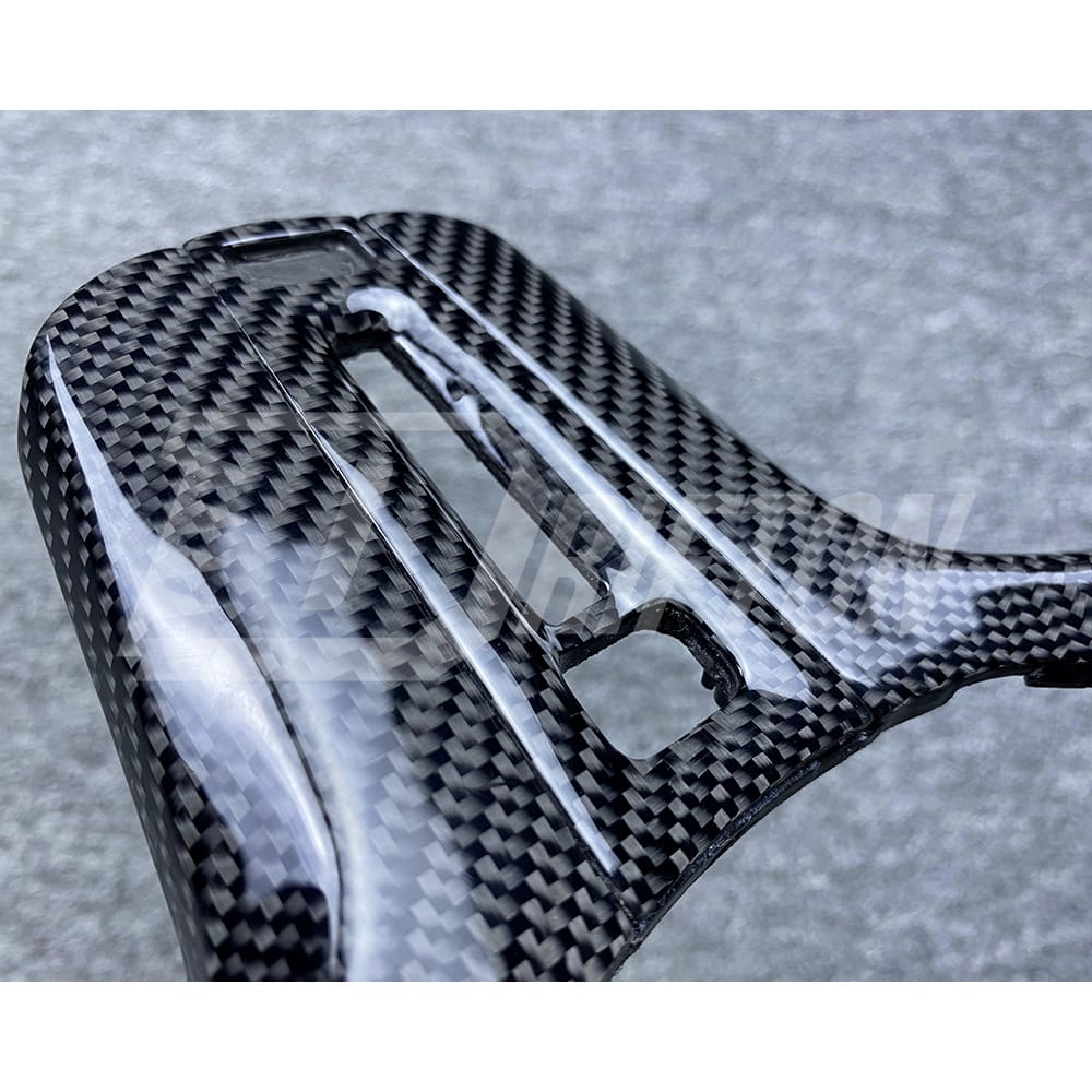 Carbon Fiber Steering Wheel Replacement Center Trim Cover For BMW G82 M4 G80 M3 2020-2024