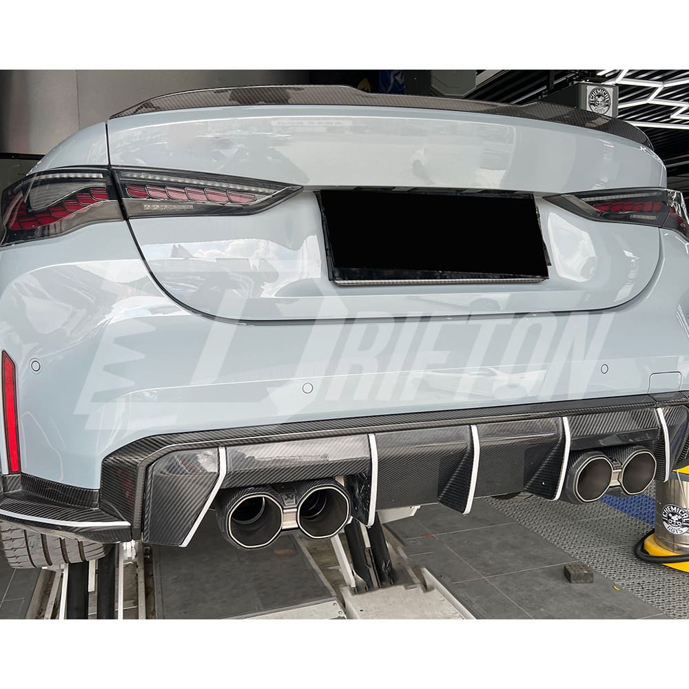 Dry Carbon Fiber Rear Bumper Trim For BMW G80 M3 G82 M4 G83 2020-2024