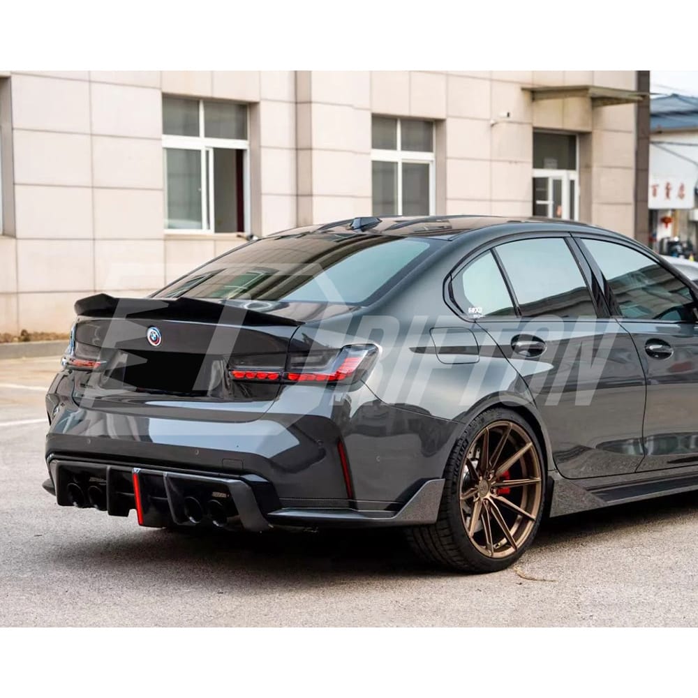 PSM Style Dry Carbon Fiber Trunk Spoiler Rear Wing For BMW G80 M3 G82 M4 2020-2024