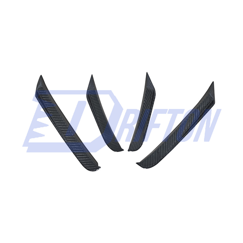 TAKD Style Dry Carbon Fiber Front Bumper Canards For BMW 8 Series G14 G15 G16 2018-2022