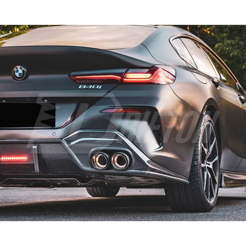 TAKD Style Dry Carbon Fiber Rear Diffuser For BMW 8 Series G14 G15 G16 2018-2022