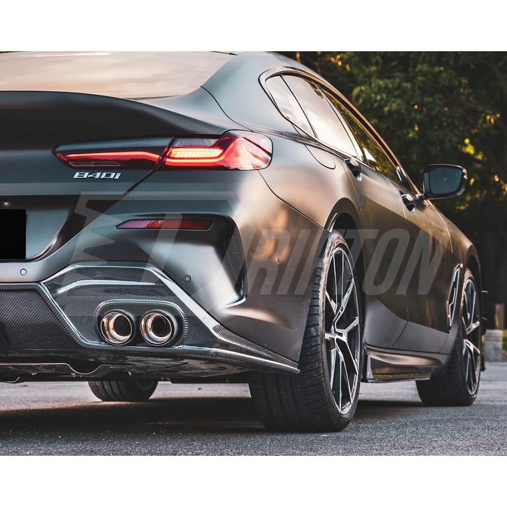 TAKD Style Dry Carbon Fiber Side Skirt For BMW 8 Series G16 2018-2022