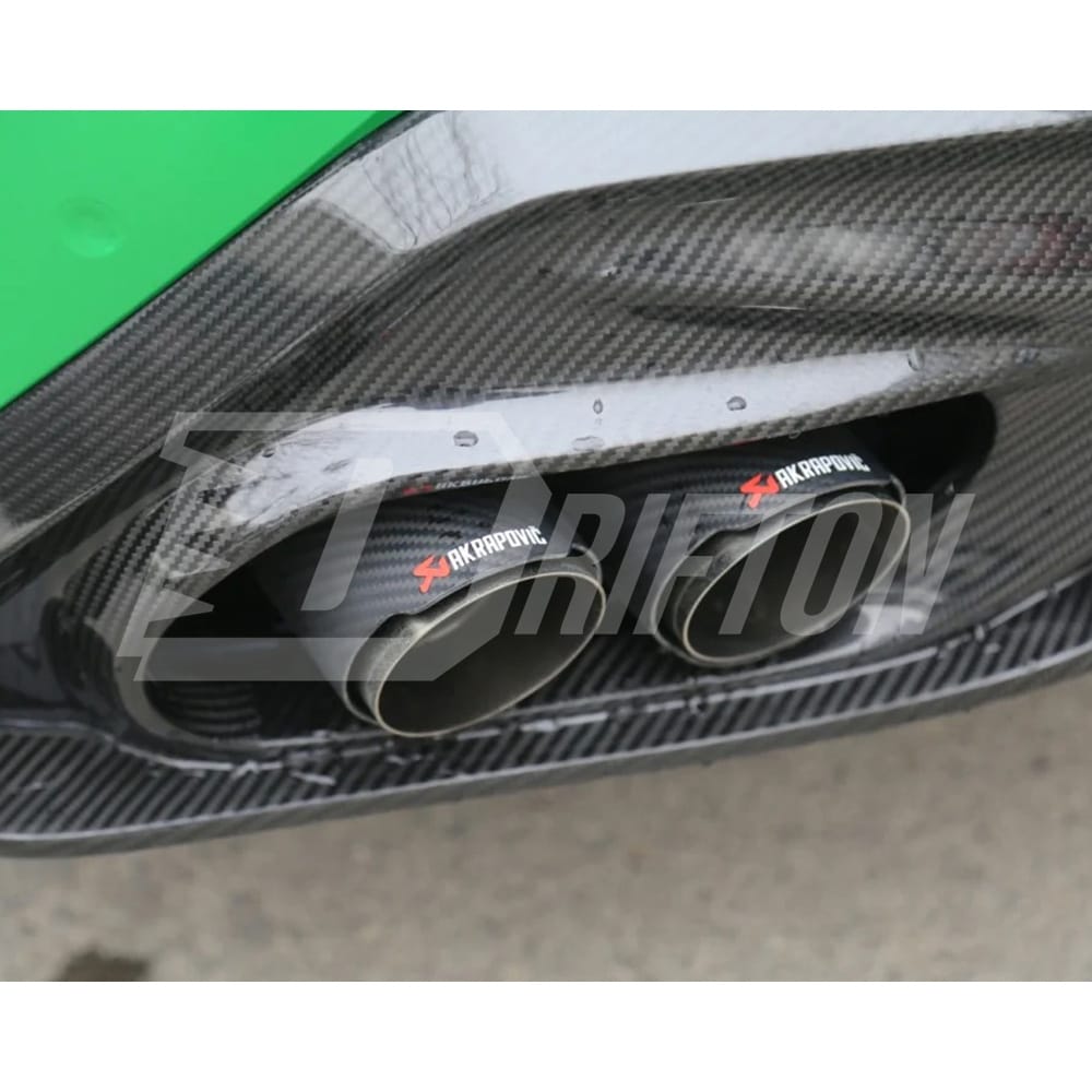 TAKD V2 Style Dry Carbon Fiber Rear Bumper Vent Trim Canards For BMW 8 Series G16 2018-2022
