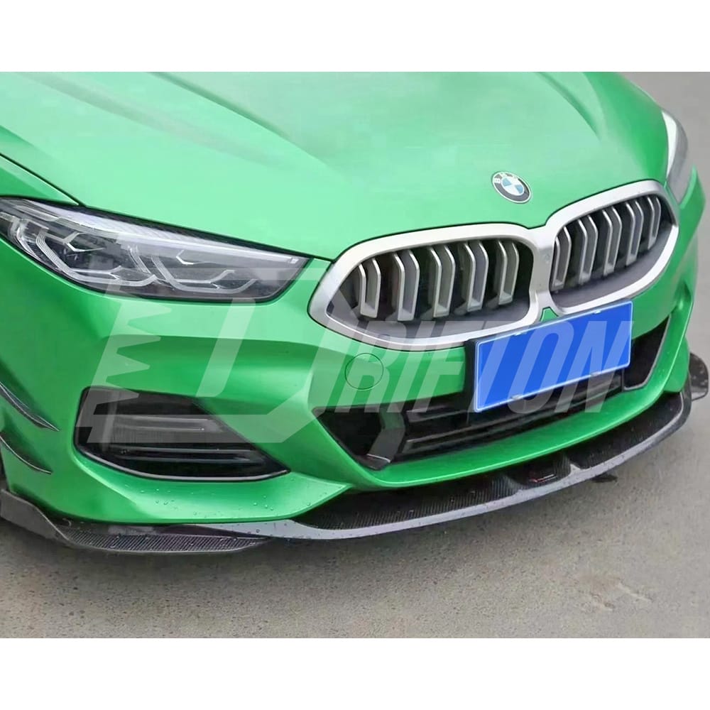 TAKD V2 Style Dry Carbon Fiber Rear Bumper Vent Trim Canards For BMW 8 Series G16 2018-2022
