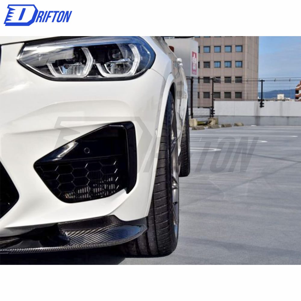 3D Style Dry Carbon Fiber Front Lip For BMW F97 X3M F98 X4M 2019-2021