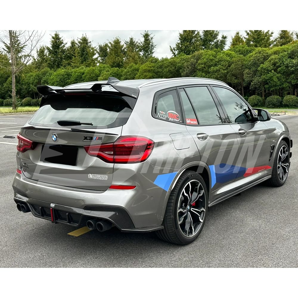 Karbel Style Dry Carbon Fiber LED Brake Light Rear Diffuser For BMW F97 X3M 2019-2021