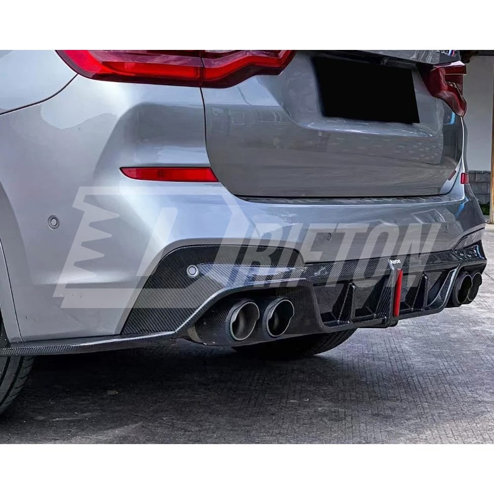 Karbel Style Dry Carbon Fiber LED Brake Light Rear Diffuser For BMW F97 X3M 2019-2021