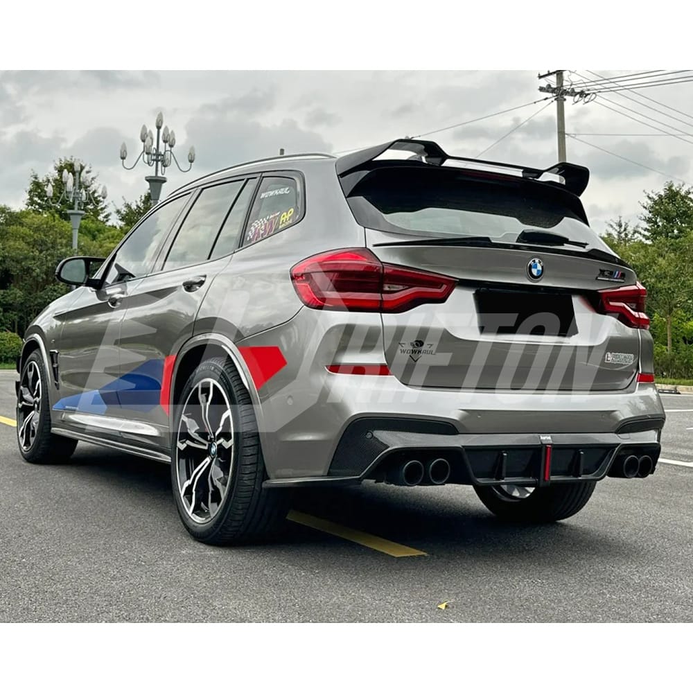 Karbel Style Dry Carbon Fiber LED Brake Light Rear Diffuser For BMW F97 X3M 2019-2021