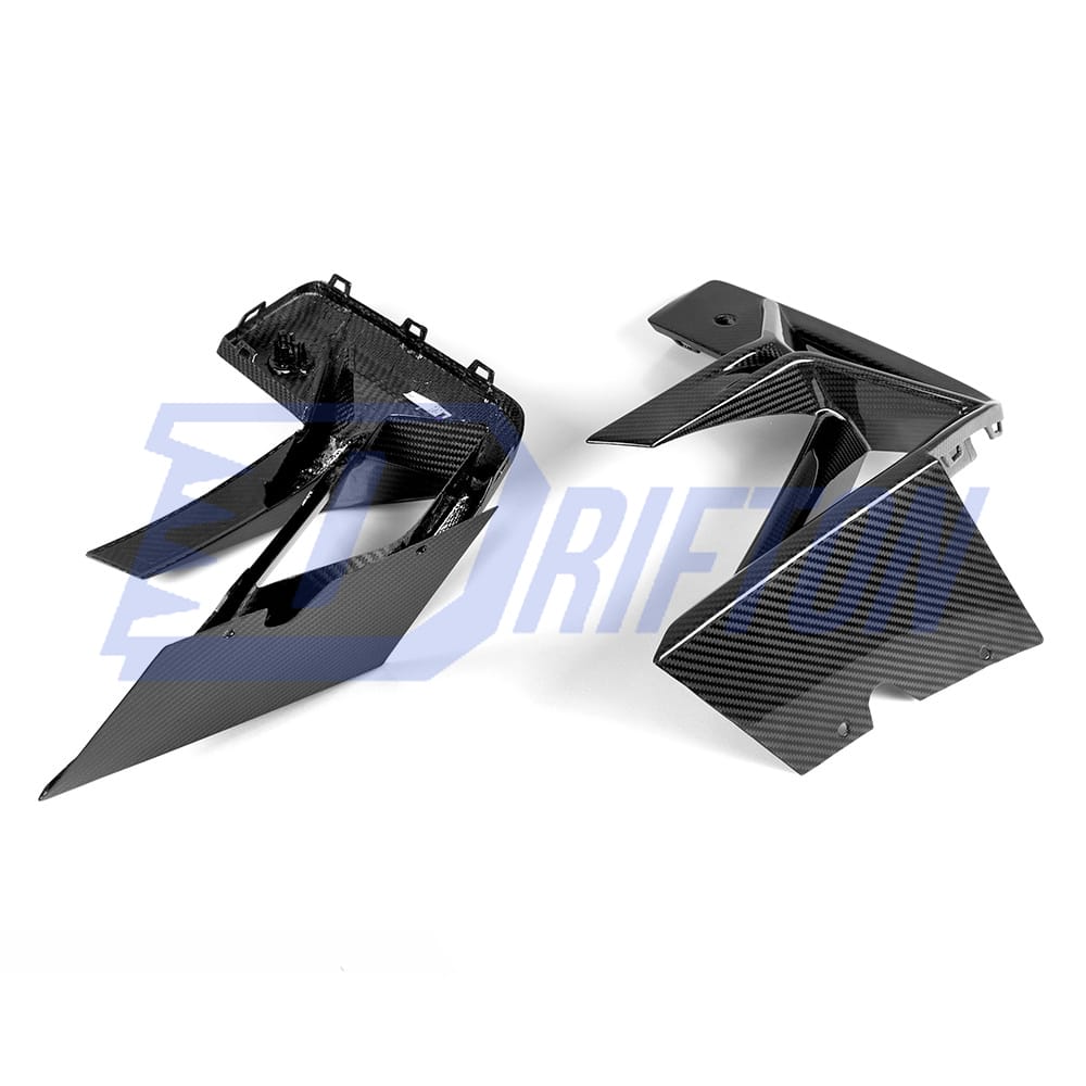 SQ Style Dry Carbon Fiber Front Bumper Canards For BMW F97 X3M F98 X4M LCI 2022-2024